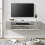Meuble TV flottant, étagère murale, meuble de divertissement, buffet flottant sous TV, 99 cm