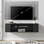 Meuble TV flottant, étagère murale, meuble de divertissement, buffet flottant sous TV, 99 cm