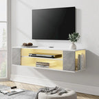 Meuble TV flottant, étagère murale, meuble de divertissement, buffet flottant sous TV, 99 cm