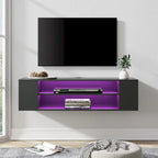 Meuble TV flottant, étagère murale, meuble de divertissement, buffet flottant sous TV, 99 cm