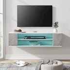 Meuble TV flottant, étagère murale, meuble de divertissement, buffet flottant sous TV, 99 cm