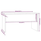 Table basse relevable, table d'appoint, bout de canapé, bois d'ingénierie - 80 x 50,5 x 41,5 cm