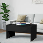 Table basse relevable, table d'appoint, bout de canapé, bois d'ingénierie - 80 x 50,5 x 41,5 cm