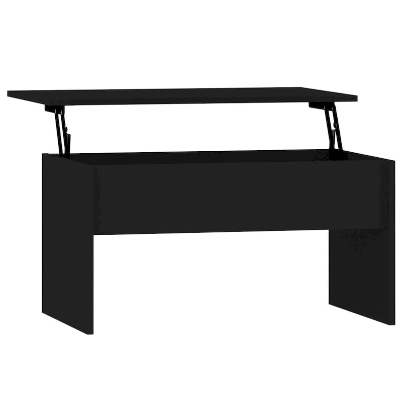 Table basse relevable, table d'appoint, bout de canapé, bois d'ingénierie - 80 x 50,5 x 41,5 cm