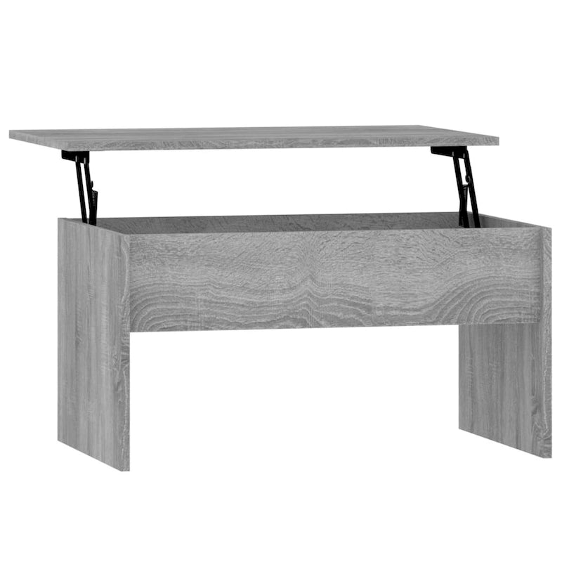 Table basse relevable, table d'appoint, bout de canapé, bois d'ingénierie - 80 x 50,5 x 41,5 cm