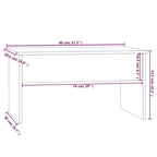 Table basse relevable, table d'appoint, bout de canapé, bois d'ingénierie - 80 x 50,5 x 41,5 cm