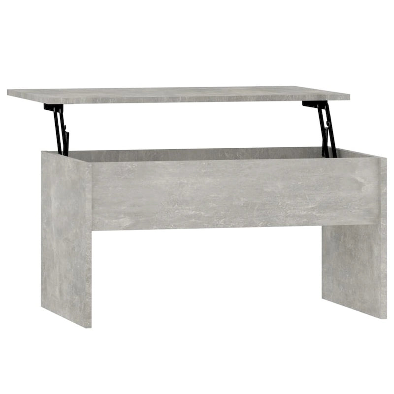 Table basse relevable, table d'appoint, bout de canapé, bois d'ingénierie - 80 x 50,5 x 41,5 cm