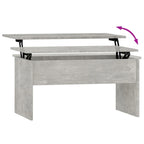 Table basse relevable, table d'appoint, bout de canapé, bois d'ingénierie - 80 x 50,5 x 41,5 cm