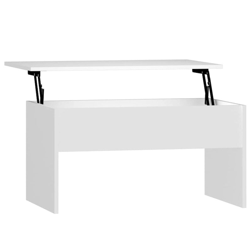 Table basse relevable, table d'appoint, bout de canapé, bois d'ingénierie - 80 x 50,5 x 41,5 cm