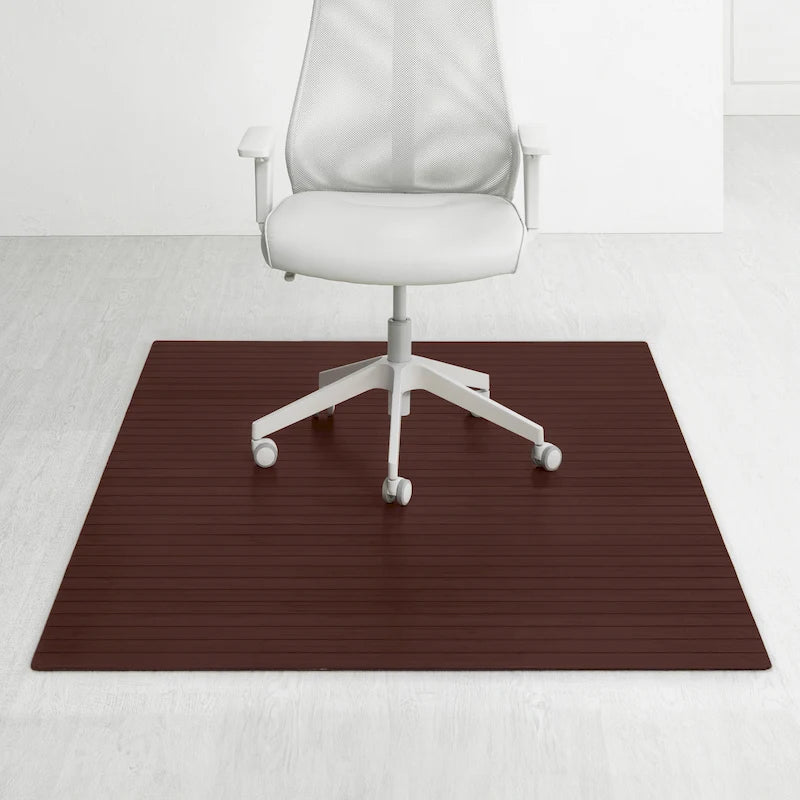 Tapis de chaise rectangulaire standard en bambou écologique – (72 x 48), qualité supérieure, tapis de chaise écologique
