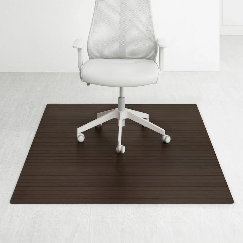 Tapis de chaise rectangulaire standard en bambou écologique – (72 x 48), qualité supérieure, tapis de chaise écologique