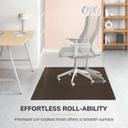 Tapis de chaise rectangulaire standard en bambou écologique – (72 x 48), qualité supérieure, tapis de chaise écologique