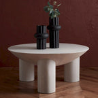 Table basse Isavella Rd en bois - 35 po L x 35 po P x 16 po H