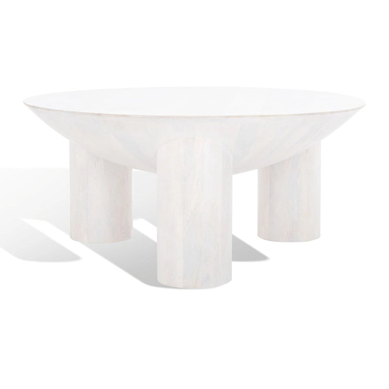 Table basse Isavella Rd en bois - 35 po L x 35 po P x 16 po H
