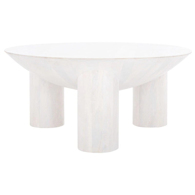 Table basse Isavella Rd en bois - 35 po L x 35 po P x 16 po H