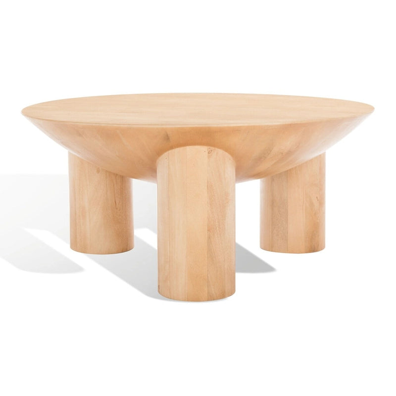 Table basse Isavella Rd en bois - 35 po L x 35 po P x 16 po H