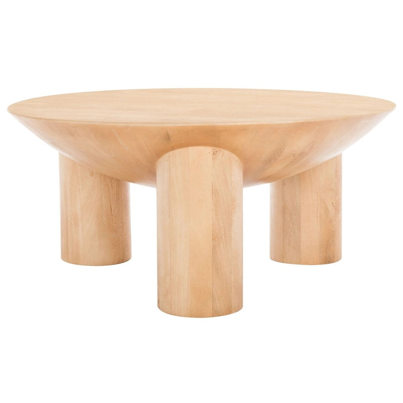 Table basse Isavella Rd en bois - 35 po L x 35 po P x 16 po H