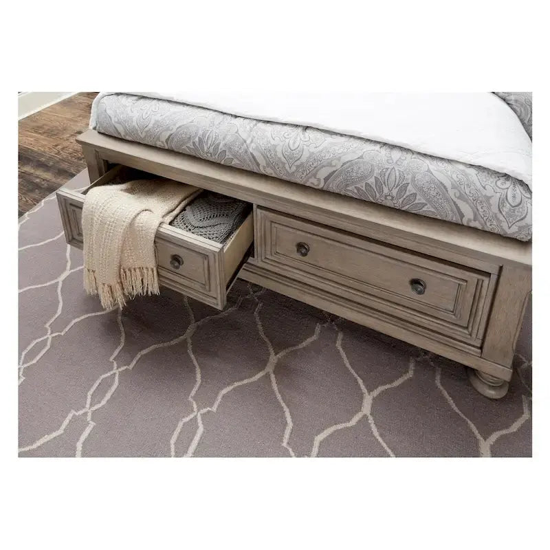 Lit Plateforme de Rangement Moderne Donald Gray Sleigh
