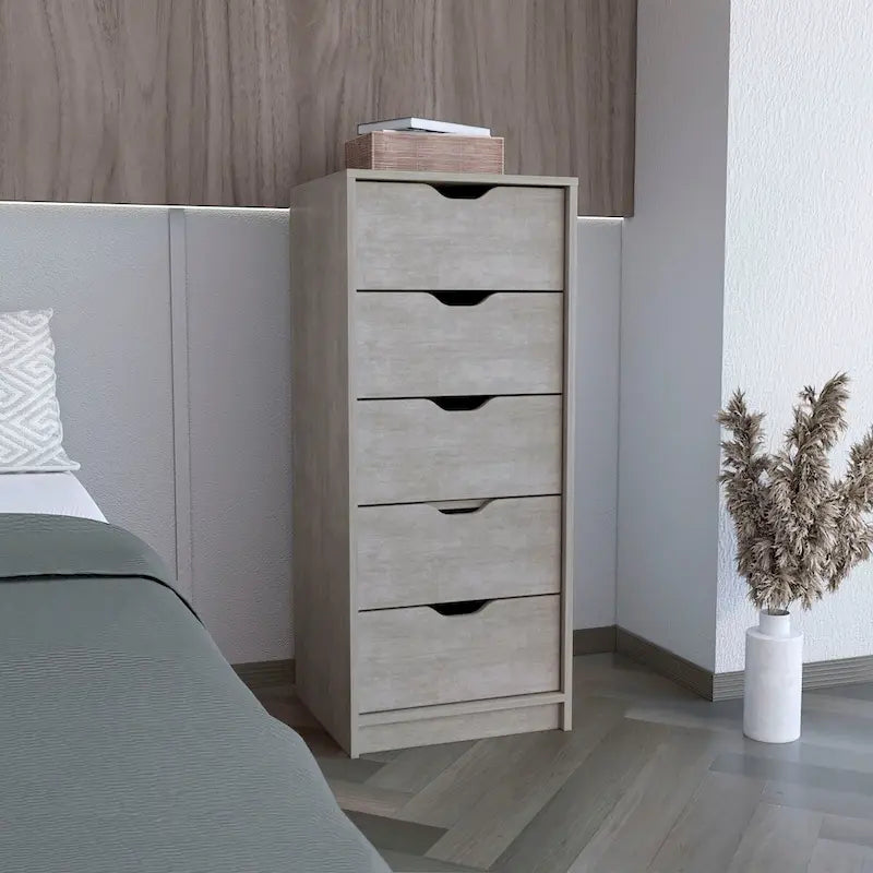 Commode haute à 5 tiroirs Basilea