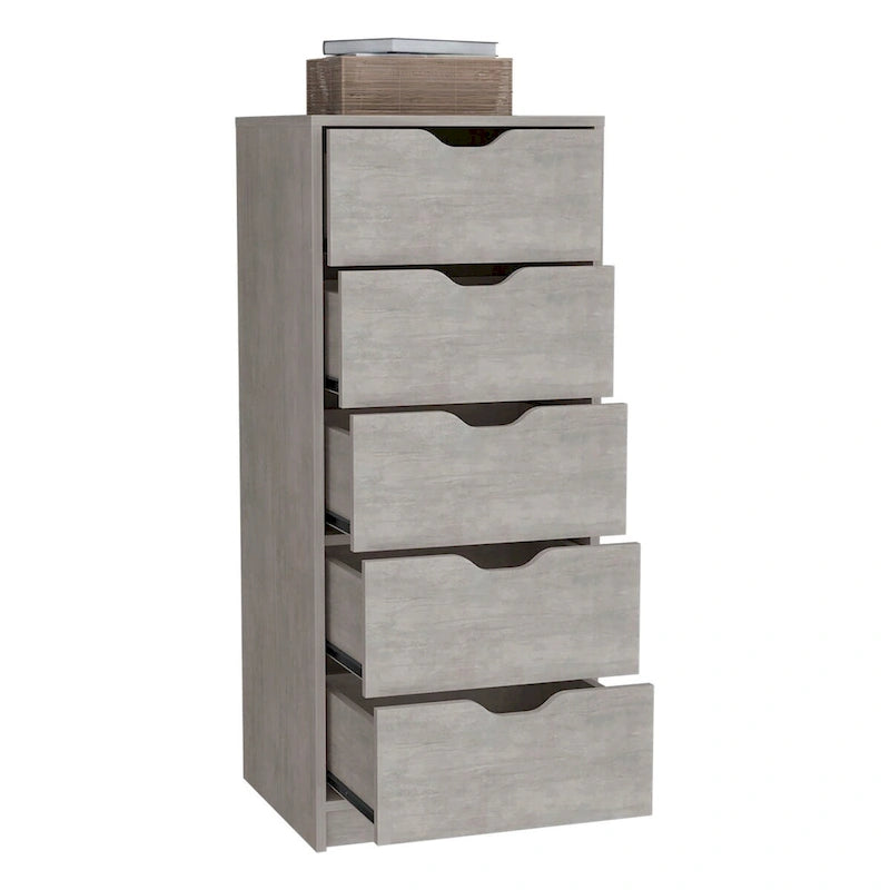 Commode haute à 5 tiroirs Basilea