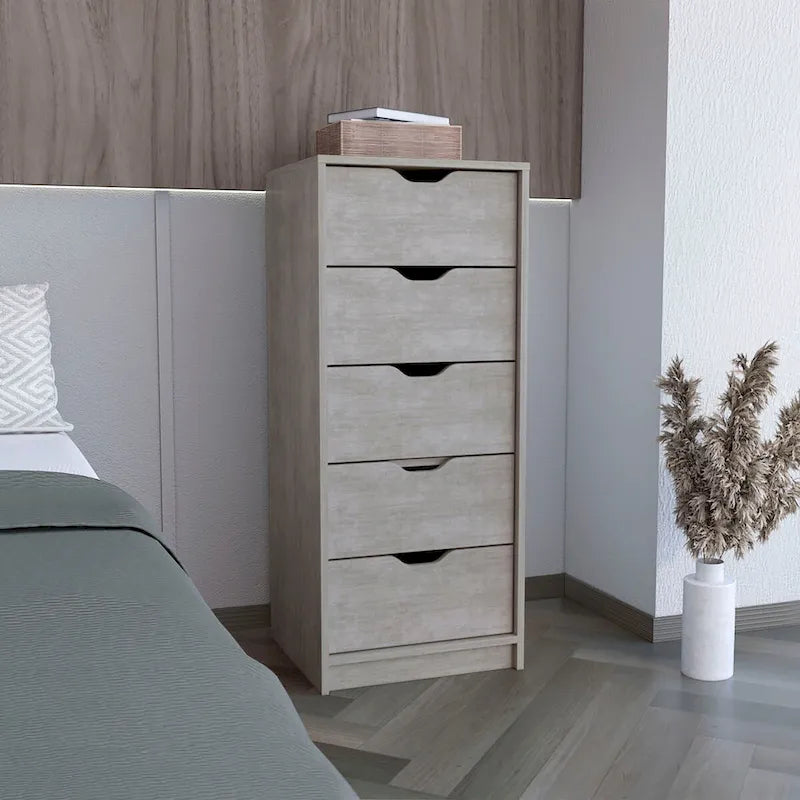 Commode haute à 5 tiroirs Basilea