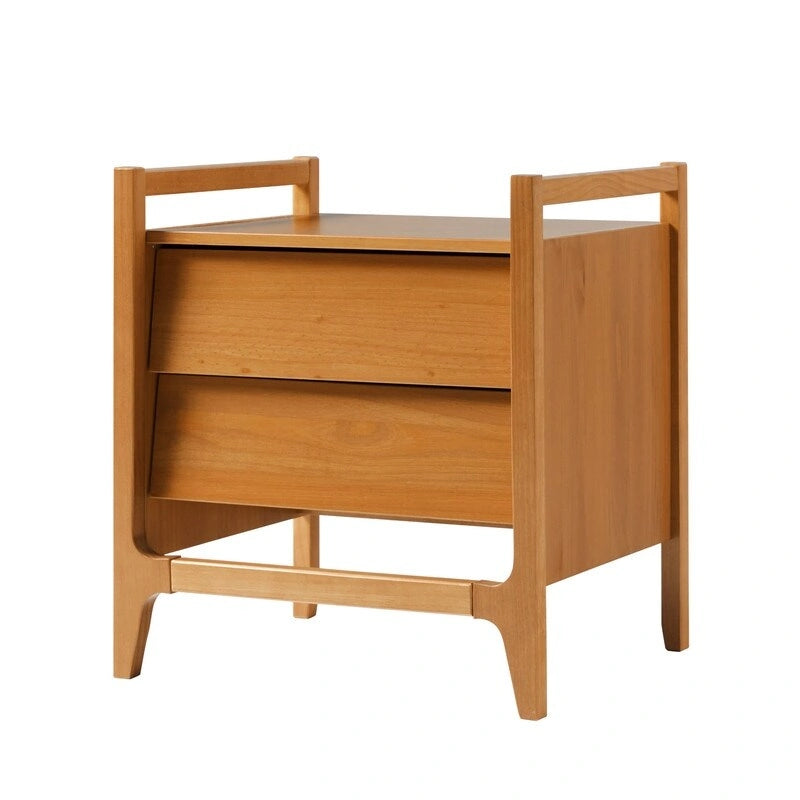 Table de chevet scandinave en bois massif Angle Face