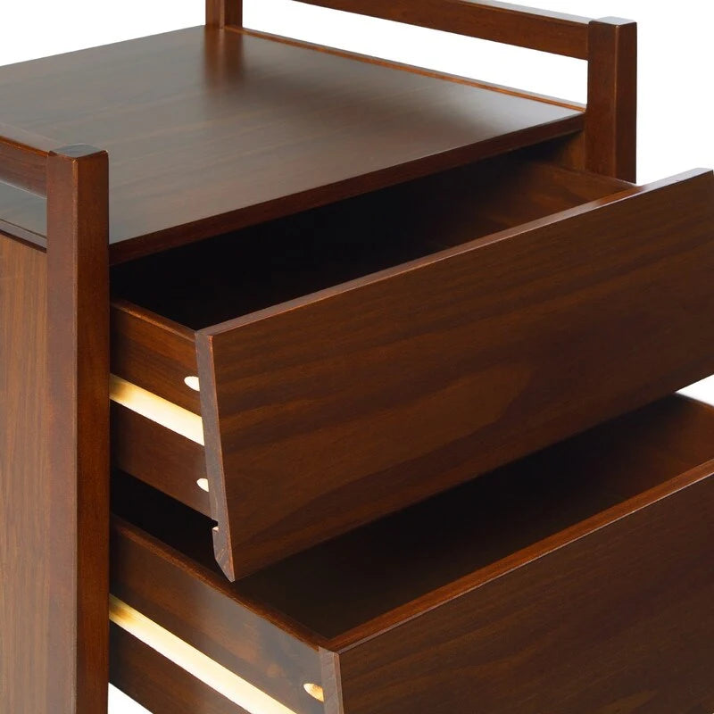 Table de chevet scandinave en bois massif Angle Face