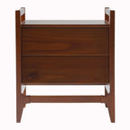 Table de chevet scandinave en bois massif Angle Face