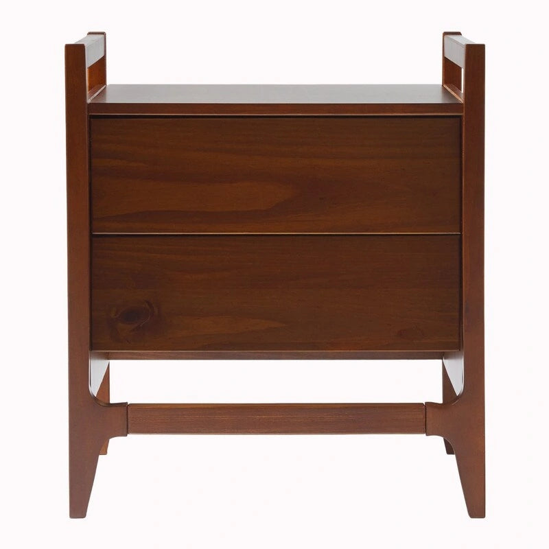 Table de chevet scandinave en bois massif Angle Face