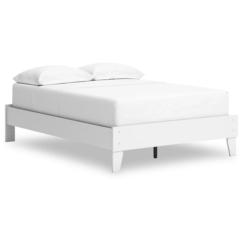 Lit plateforme complet Hallityn blanc