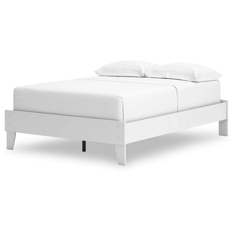 Lit plateforme complet Hallityn blanc
