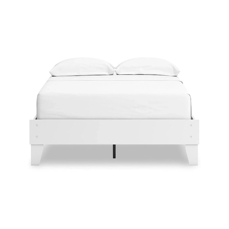 Lit plateforme complet Hallityn blanc