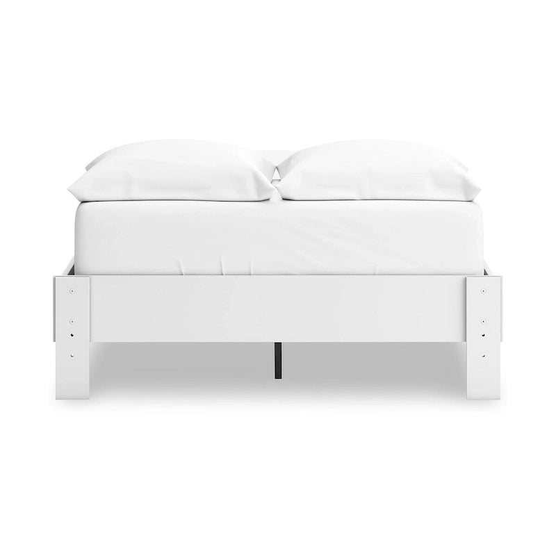 Lit plateforme complet Hallityn blanc