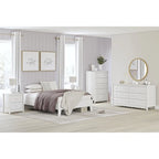Lit plateforme complet Hallityn blanc