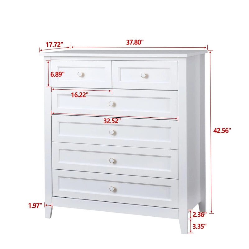 Solid Wood Spray-Painted Drawer Dresser Bar