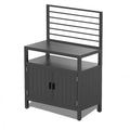 Îlot de rangement de cuisine extérieur en aluminium avec suspension murale, armoire de rangement pour barbecue autoportante