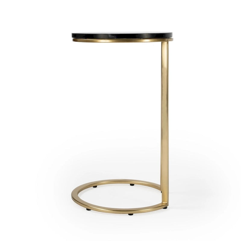 Table d'appoint Shounderia en marbre noir