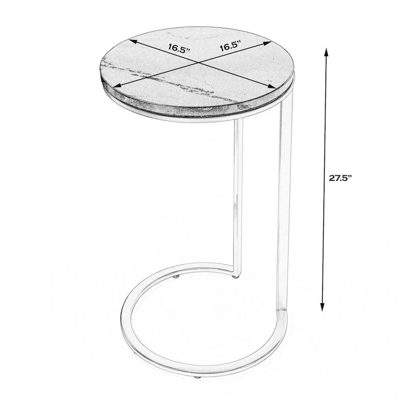 Table d'appoint Shounderia en marbre noir