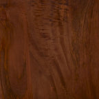 Table d'appoint mi-ronde moderne en bois/marbre marron neutre 20