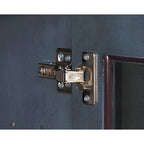 Meuble TV Americana 84 pour téléviseurs jusqu'à 90 pouces, aucun assemblage requis, finition bleu velours côtelé