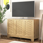 Buffet de salle à manger en bois avec étagère réglable
