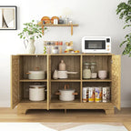 Buffet de salle à manger en bois avec étagère réglable