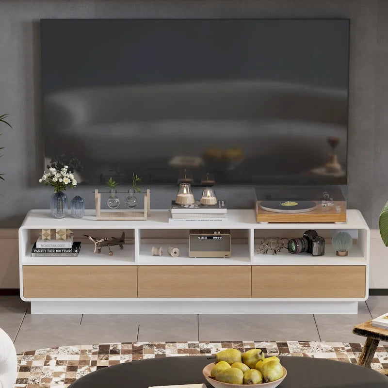 Meuble TV tiroir innovant à rebond : une fusion de fonction et de style - 70,9