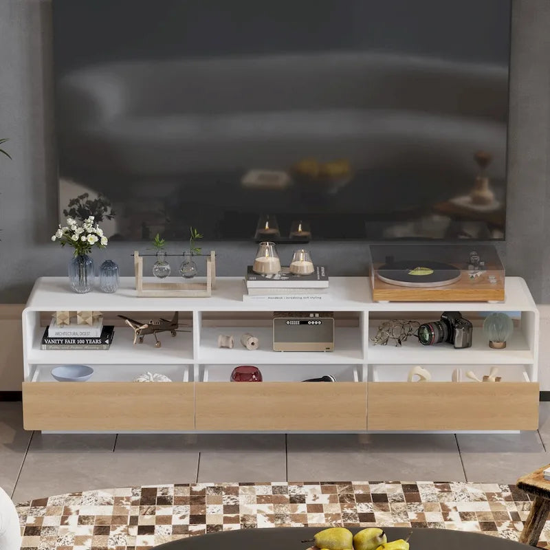 Meuble TV tiroir innovant à rebond : une fusion de fonction et de style - 70,9