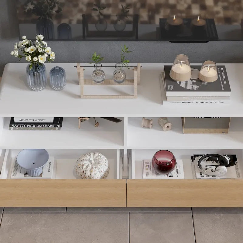 Meuble TV tiroir innovant à rebond : une fusion de fonction et de style - 70,9