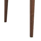 Table à manger Evis 63 pouces, plateau en similicuir grain marbre, bois brun noyer
