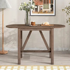 Table à manger en bois hauteur comptoir avec abattant