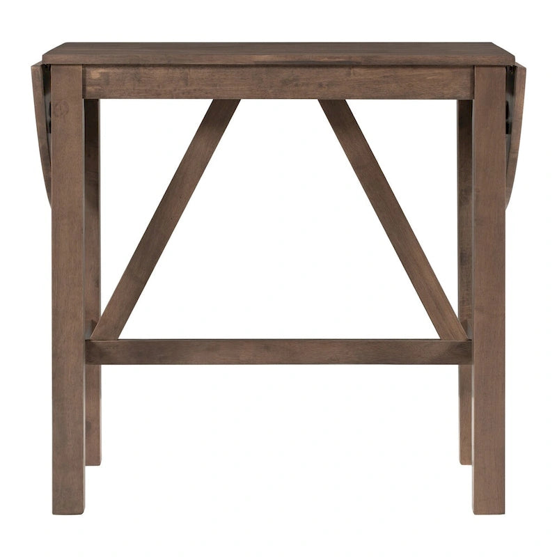 Table à manger en bois hauteur comptoir avec abattant