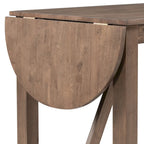 Table à manger en bois hauteur comptoir avec abattant