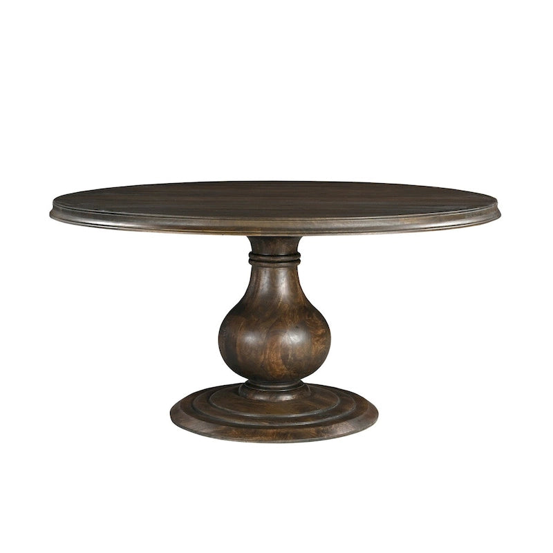 Table à manger piédestal Willow 60 en bois massif - Beige